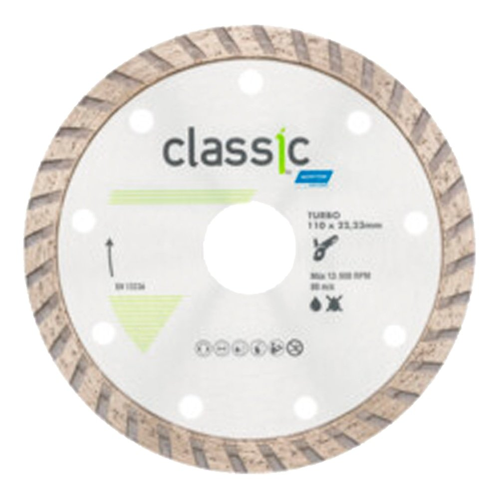 Disco de Corte Diamantado Classic Turbo 110 x 7 x 2223mm NORTON-70184647064 Disco de Corte Diamantado Classic Turbo 110 x 7 x 2223mm NORTON-70184647064