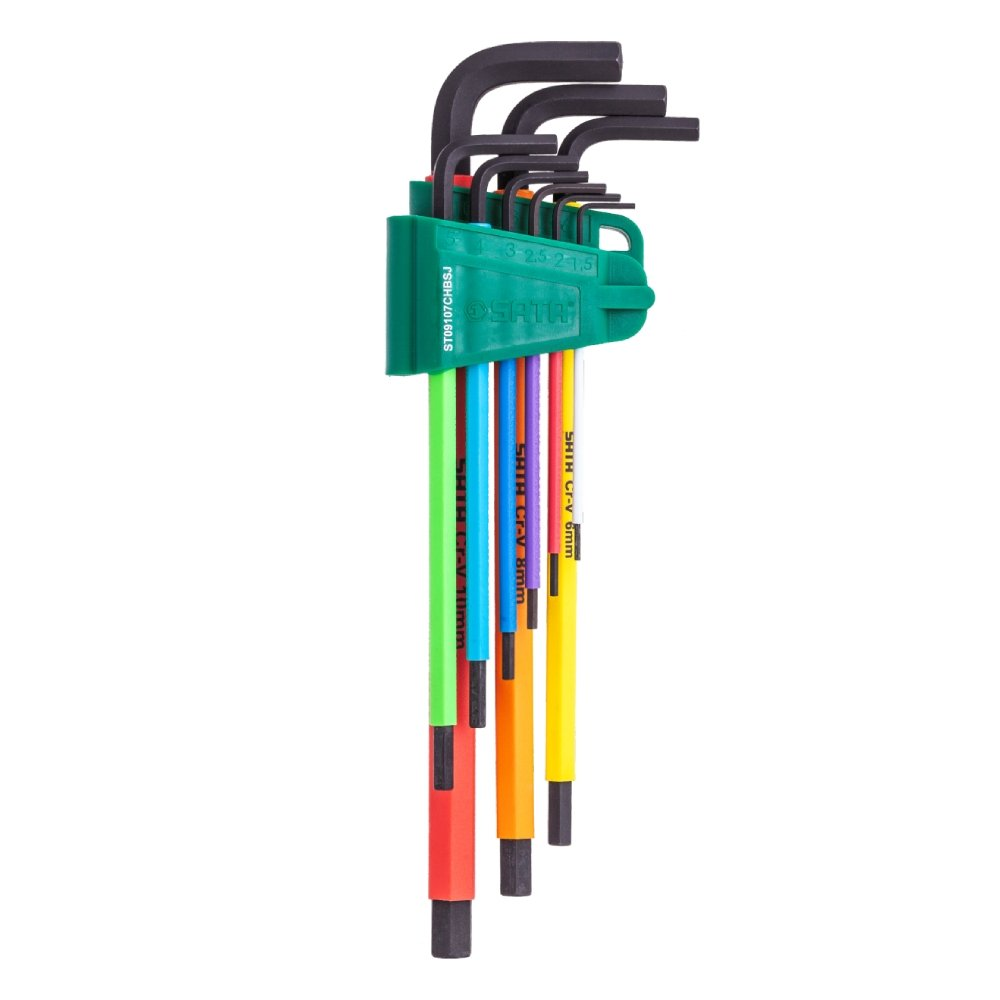 Jogo Chave Allen Hexagonal Color Sata 9 Pecas 1,5mm A 10mm Jogo Chave Allen Hexagonal Color Sata 9 Pecas 1,5mm A 10mm