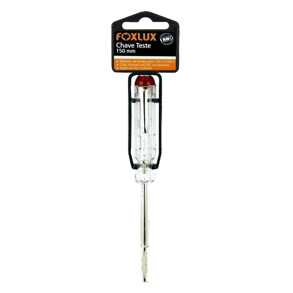 Chave Teste Foxlux 100-500V - Embalagem com 12 Unidades Chave Teste Foxlux 100-500V - Embalagem com 12 Unidades