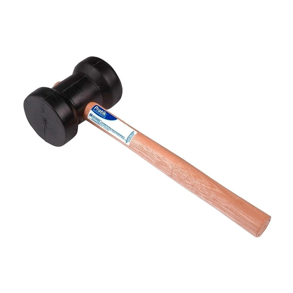 Martelo Borracha Pratik 60mm Preto - Embalagem com 6 Unidades Martelo Borracha Pratik 60mm Preto - Embalagem com 6 Unidades