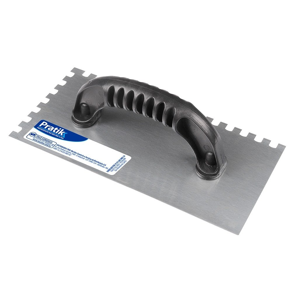 Desempenadeira Aço Dentada Pratik 25,5X12cm Cabo Plástico Desempenadeira Aço Dentada Pratik 25,5X12cm Cabo Plástico