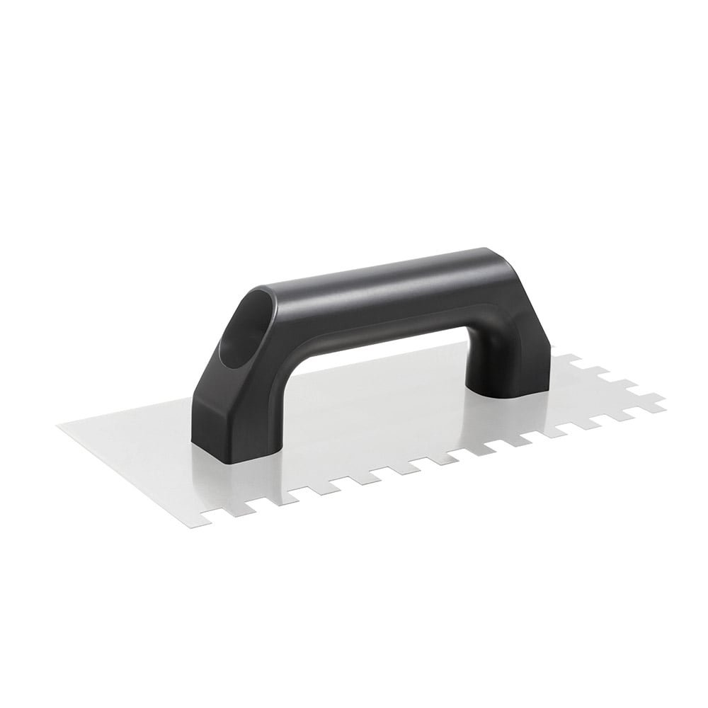 Desempenadeira Aço Dentada Cortag 12x26cm, Dentes 10x10mm, Cabo Plástico Desempenadeira Aço Dentada Cortag 12x26cm, Dentes 10x10mm, Cabo Plástico