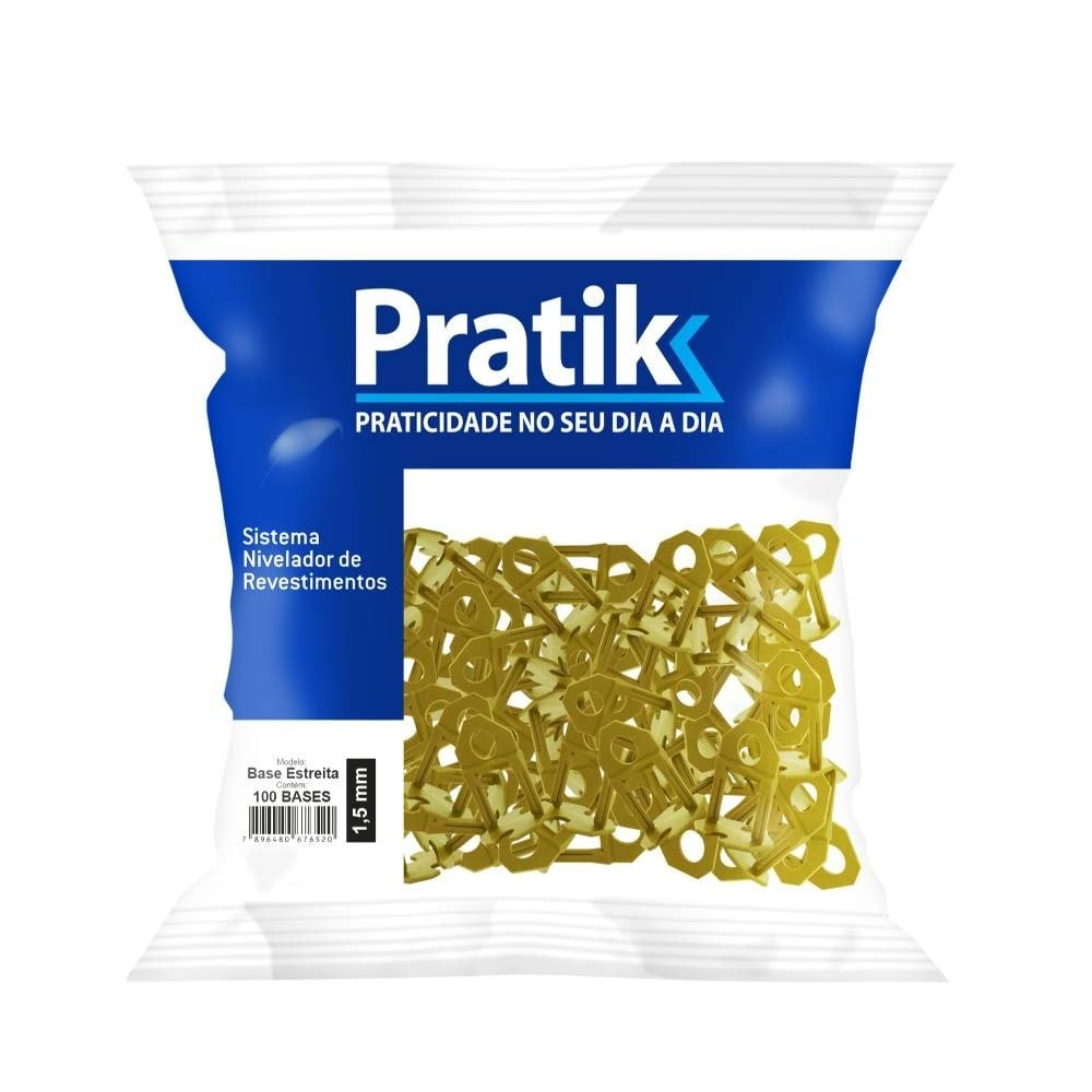 Espaçador Nivelador Pratik para Revestimento Fit Eco Amarelo 1,5mm - Embalagem com 100 Unidades Espaçador Nivelador Pratik para Revestimento Fit Eco Amarelo 1,5mm - Embalagem com 100 Unidades