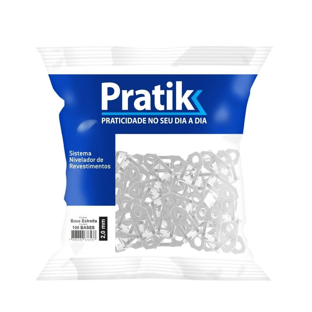 Espaçador Nivelador Pratik para Revestimento Fit Eco Branco 2mm - Embalagem com 100 Unidades Espaçador Nivelador Pratik para Revestimento Fit Eco Branco 2mm - Embalagem com 100 Unidades