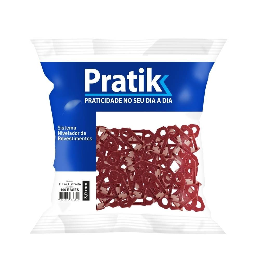 Espaçador Nivelador Pratik para Revestimento Fit Eco Vermelho 3mm - Embalagem com 100 Unidades Espaçador Nivelador Pratik para Revestimento Fit Eco Vermelho 3mm - Embalagem com 100 Unidades