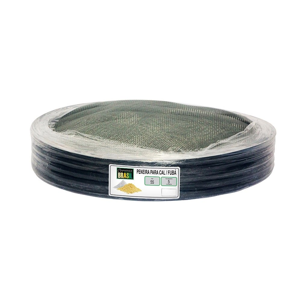 Peneira para Cal/Fubá Comep Aro Plástico Preta 55cm Embalagem com 5 Unidades Peneira para Cal/Fubá Comep Aro Plástico Preta 55cm Embalagem com 5 Unidades