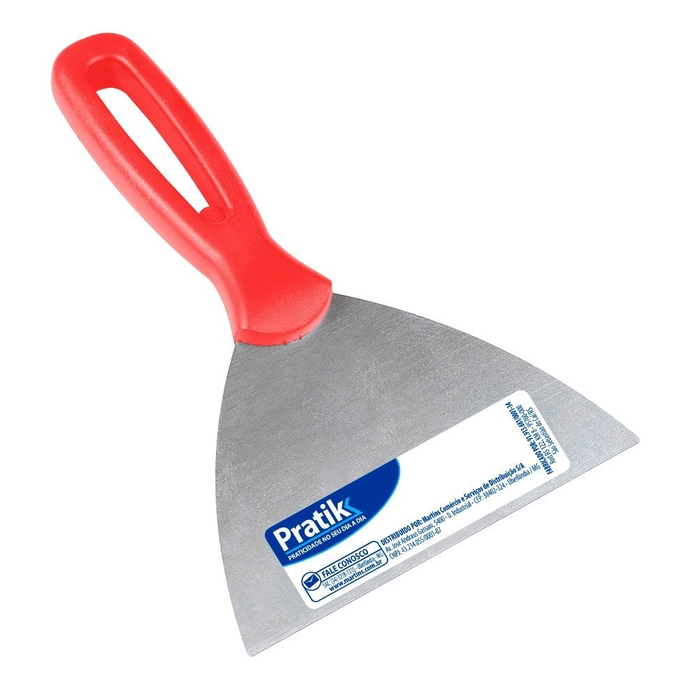 Espátula Pratik de Aço Inox Cabo Plástico 12cm Embalagem com 12 Unidades Espátula Pratik de Aço Inox Cabo Plástico 12cm Embalagem com 12 Unidades