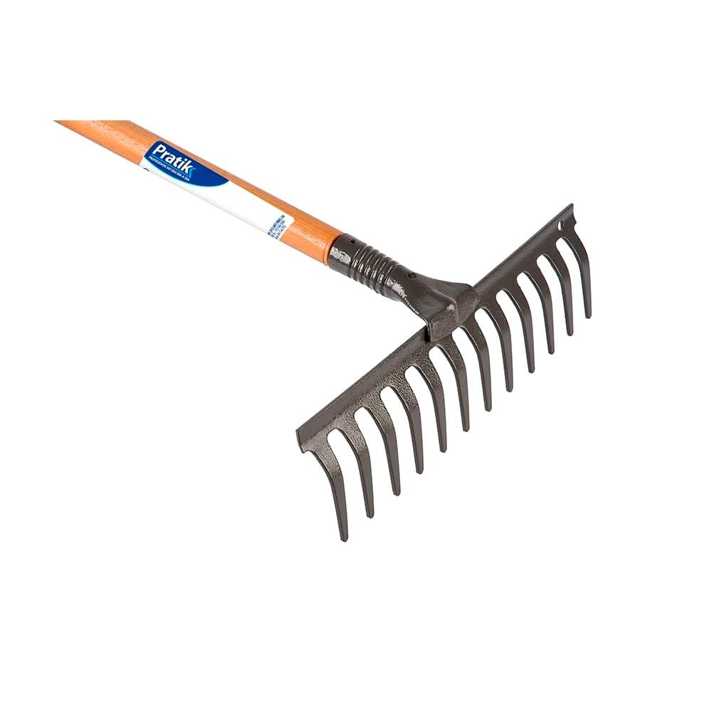 Ancinho Pratik Curvo Reforçado 12 Dentes com Cabo 1,2m Ancinho Pratik Curvo Reforçado 12 Dentes com Cabo 1,2m