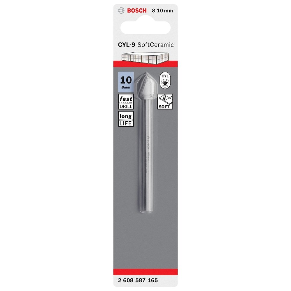 Broca Bosch CYL-9 Ceramic Encaixe Cilíndrico 10X90mm Broca Bosch CYL-9 Ceramic Encaixe Cilíndrico 10X90mm