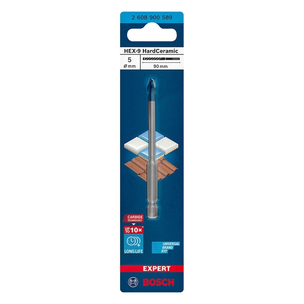 Broca Para Porcelanato Bosch Expert Hex-9 Hard Ceramic 5mmx90mm Broca Para Porcelanato Bosch Expert Hex-9 Hard Ceramic 5mmx90mm