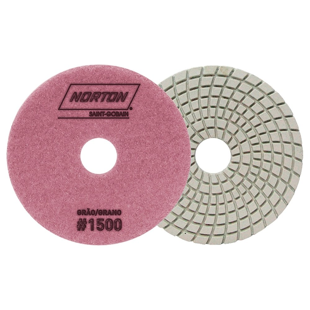 Disco Flexível Diamantado Norton Brilho D'Água - 100mm 4 Passos G1500 Roxo - Embalagem com 10 Unidades Disco Flexível Diamantado Norton Brilho D'Água - 100mm 4 Passos G1500 Roxo - Embalagem com 10 Unidades