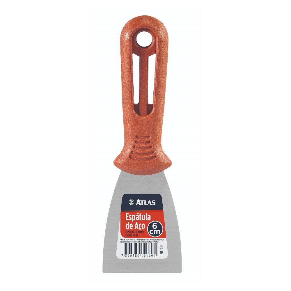Espátula Aço Carbono Atlas 175/6 6cm - Embalagem com 12 Unidades Espátula Aço Carbono Atlas 175/6 6cm - Embalagem com 12 Unidades