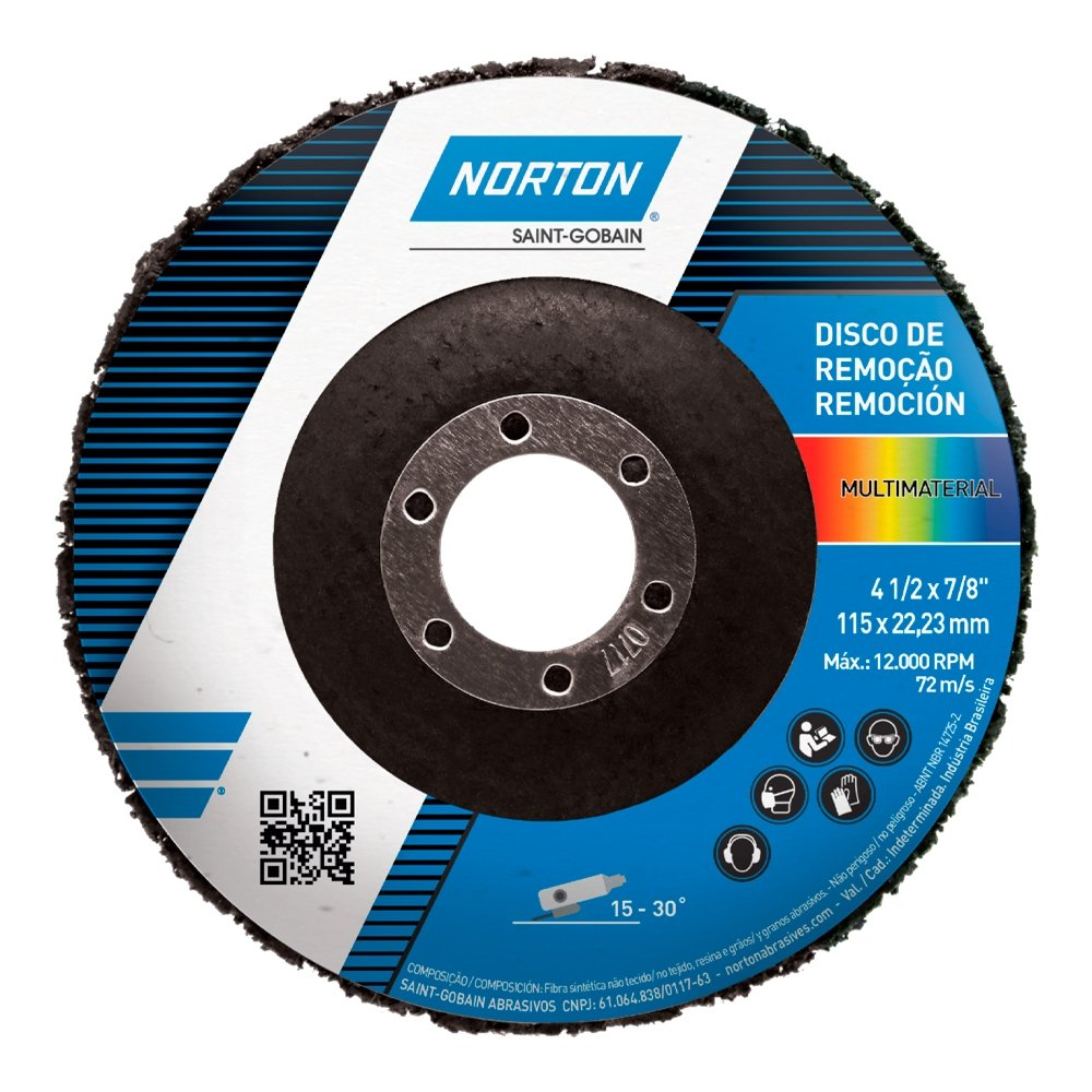 Disco Remoção Norton Multimaterial 115X22 23mm Preto Disco Remoção Norton Multimaterial 115X22 23mm Preto