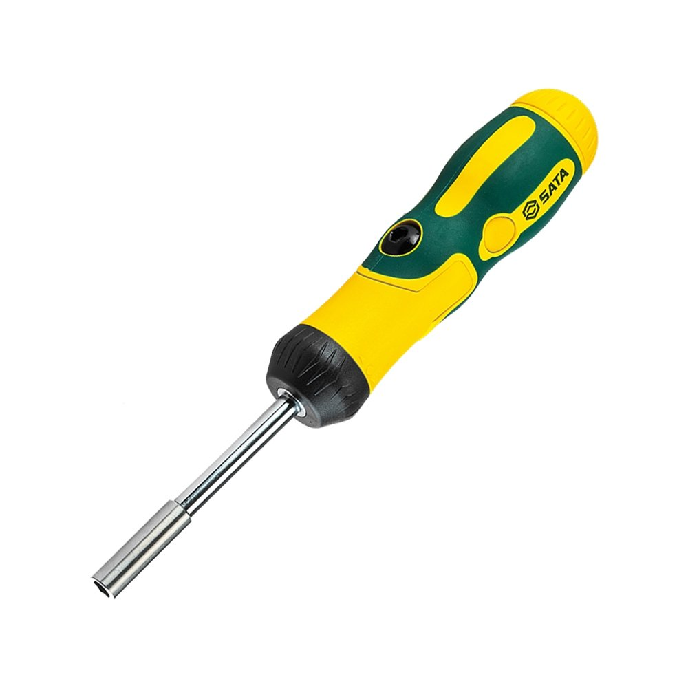 Chave Reta Flexível Sata com Pontas Fenda e Phillips Intercambiáveis - 7 Peças Chave Reta Flexível Sata com Pontas Fenda e Phillips Intercambiáveis - 7 Peças