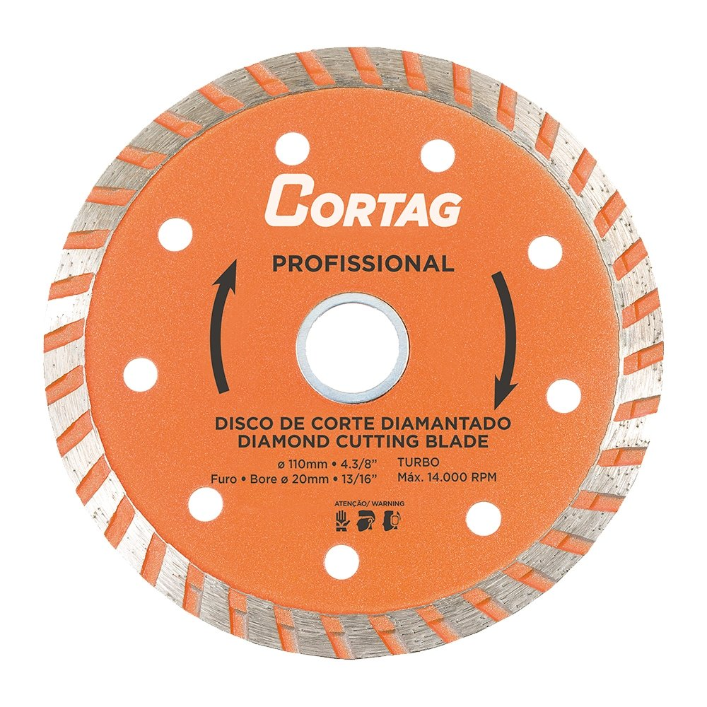 Disco Diamantado Cortag Turbo Profissional 110mmx20mm Disco Diamantado Cortag Turbo Profissional 110mmx20mm