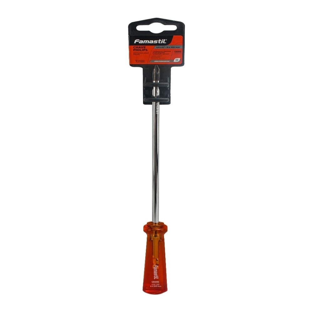Chave Philips Famastil Ponta Imantada Cromo Vanadio 1/4 x 8P Chave Philips Famastil Ponta Imantada Cromo Vanadio 1/4 x 8P