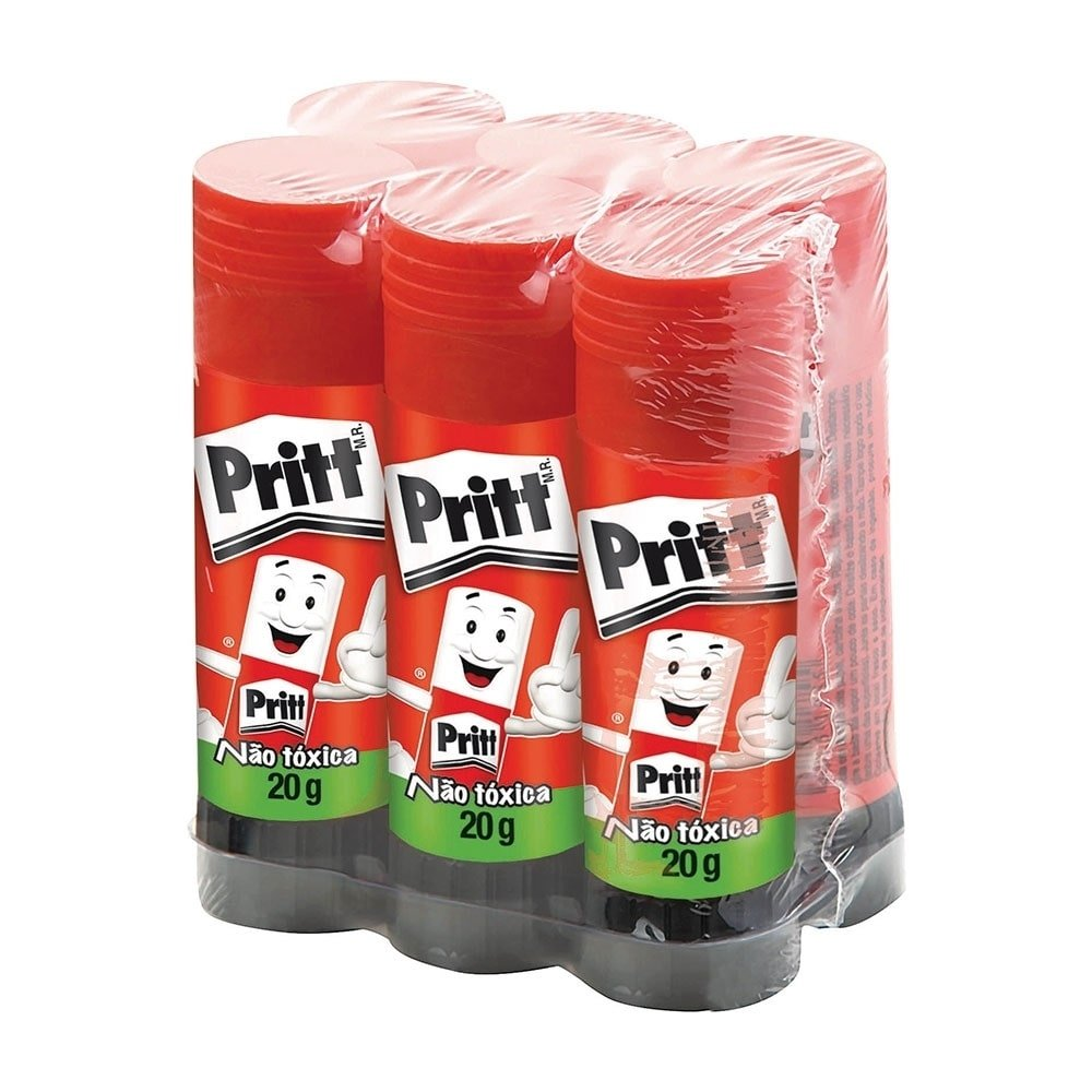 Cola Bastão Pritt Stick 20g - Embalagem com 6 Unidades Cola Bastão Pritt Stick 20g - Embalagem com 6 Unidades