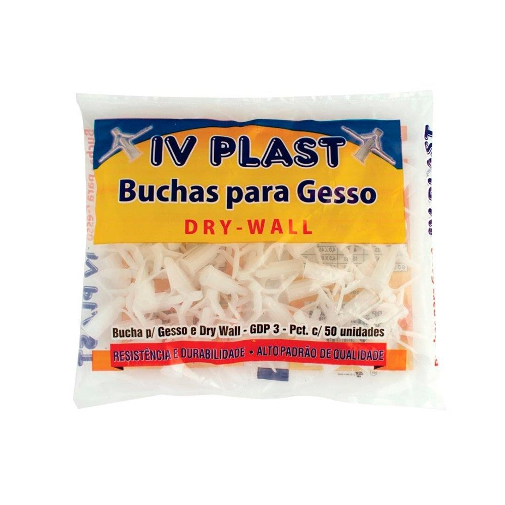 Bucha Plástica Ivplast Gesso Dry Wall GDP3 24 A 32mm Bucha Plástica Ivplast Gesso Dry Wall GDP3 24 A 32mm