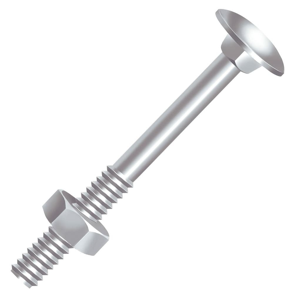 Parafuso Ciser Frances Zincado com Porca 1/4X1 - Embalagem com 500 Unidades Parafuso Ciser Frances Zincado com Porca 1/4X1 - Embalagem com 500 Unidades