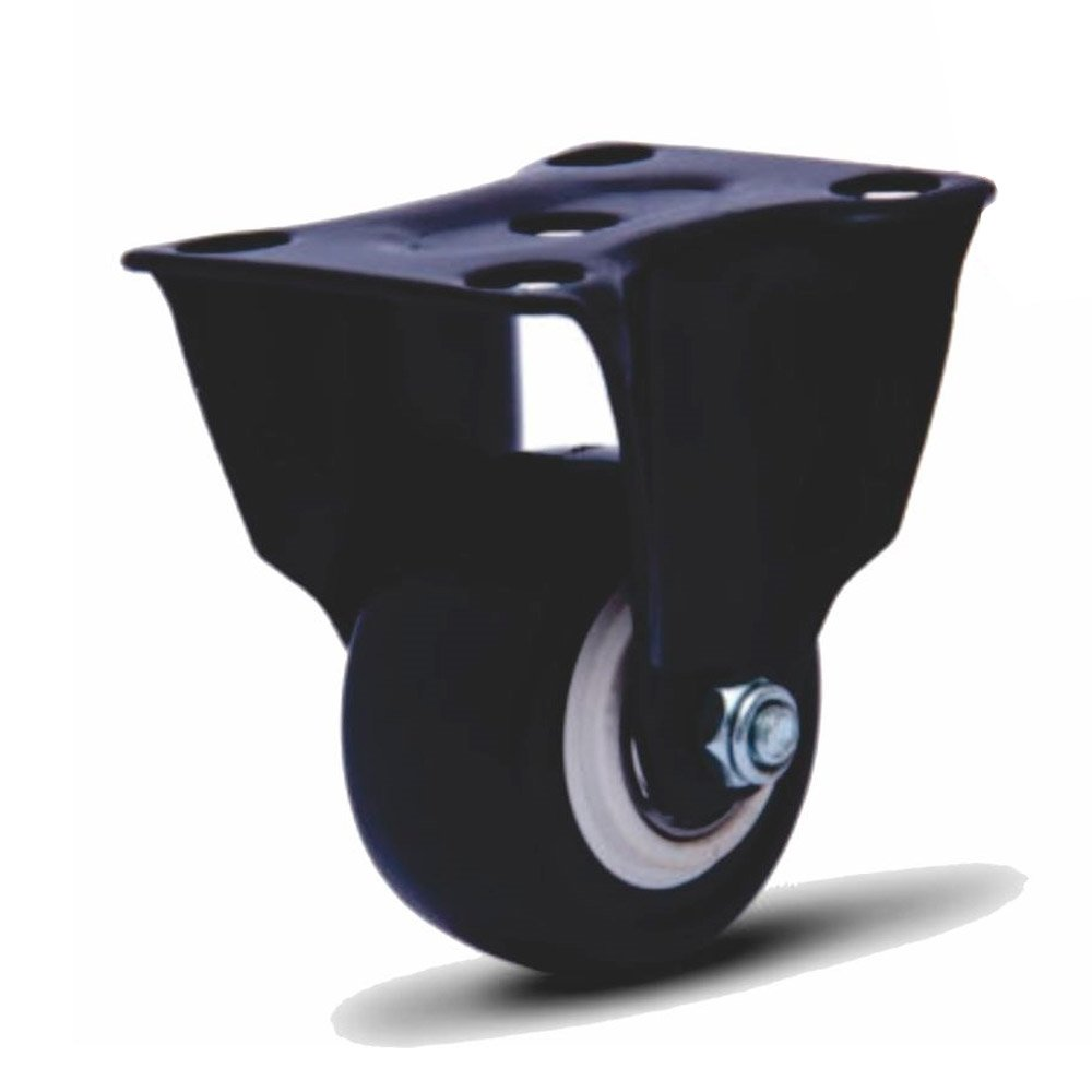 Rodízio Colson Preto Base Fixo 2P Roda Preto Capacidade 50Kg Rodízio Colson Preto Base Fixo 2P Roda Preto Capacidade 50Kg