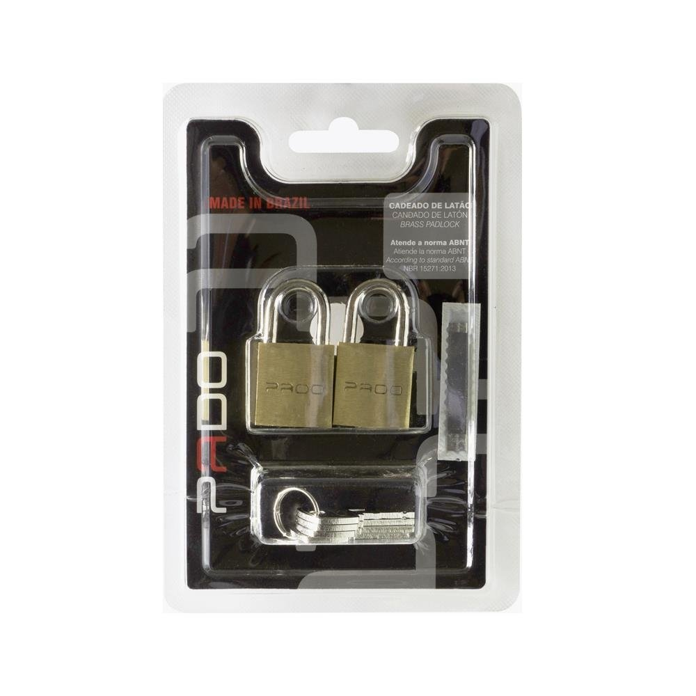 Cadeado Pado LT-30mm 4 Chaves Iguais 2 Peças Cadeado Pado LT-30mm 4 Chaves Iguais 2 Peças
