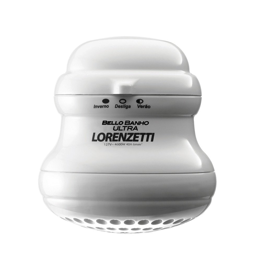 Chuveiro Lorenzetti Bello Banho Ultra - com Cano Branco 5500W 110V Chuveiro Lorenzetti Bello Banho Ultra - com Cano Branco 5500W 110V