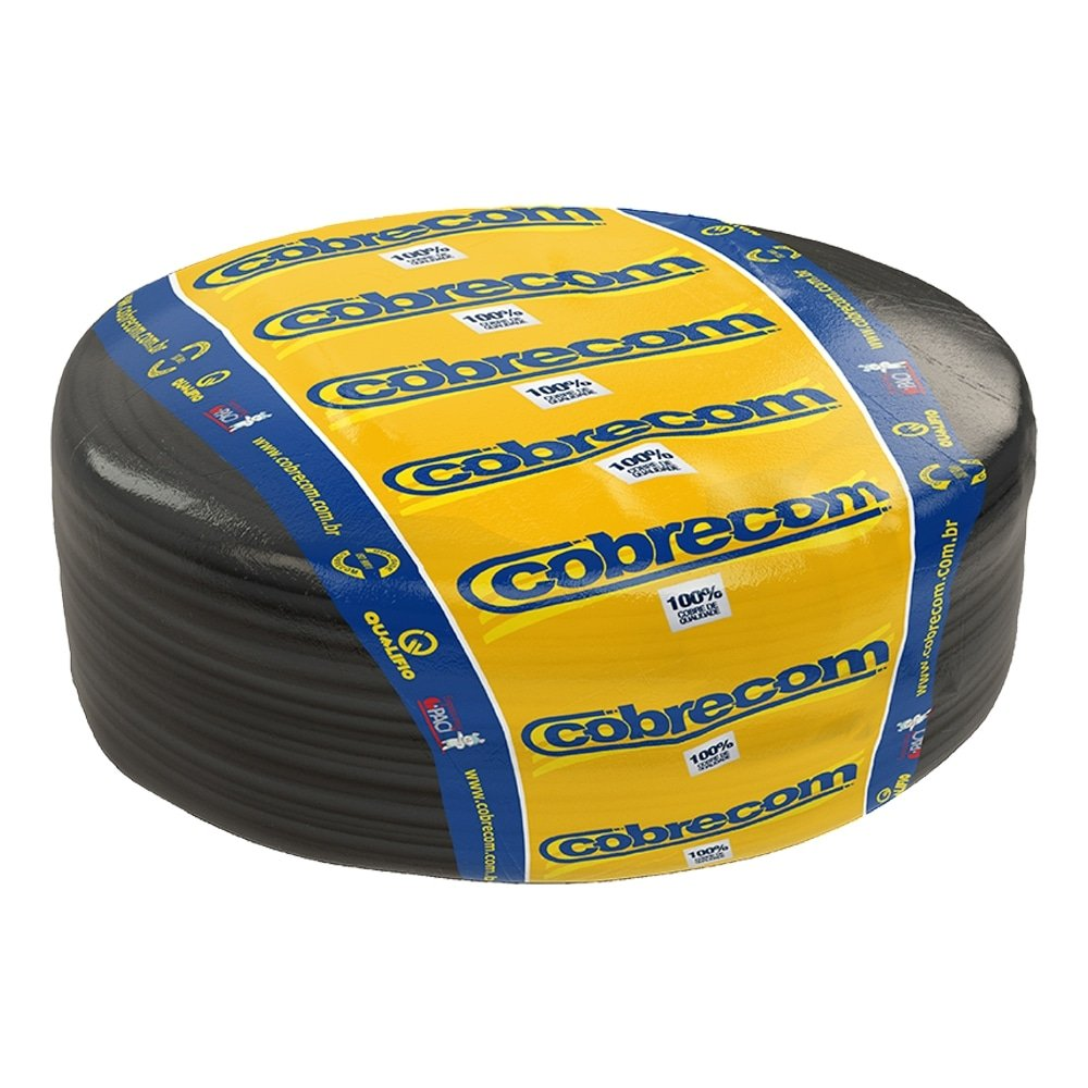 Cabo PP Cobrecom 2x1,5mmx100m Rolo 500V Preto Cabo PP Cobrecom 2x1,5mmx100m Rolo 500V Preto