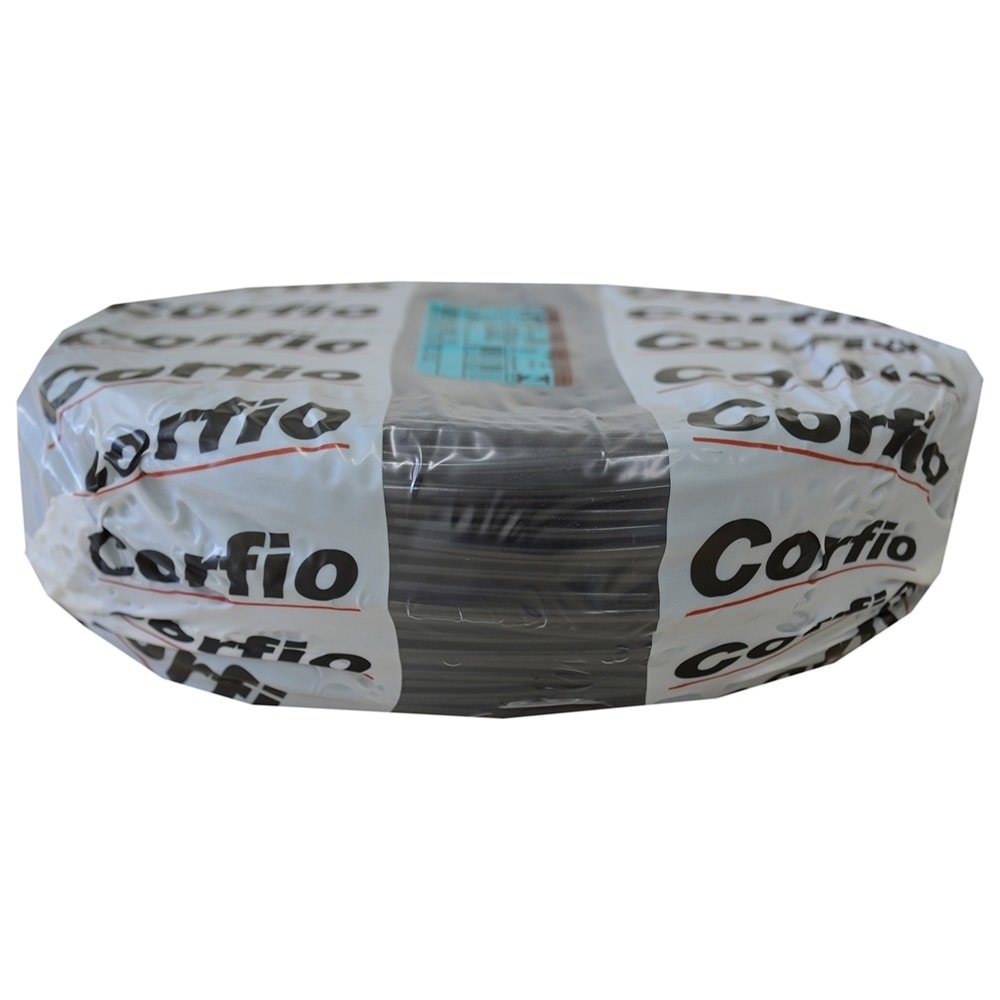 Cabo Flexível Corfio 1,5mmx100m Rolo 750V Preto Cabo Flexível Corfio 1,5mmx100m Rolo 750V Preto