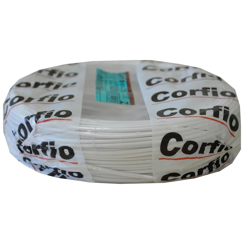 Cabo Flexível Corfio 1,5mmx100m Rolo 750V Branco Cabo Flexível Corfio 1,5mmx100m Rolo 750V Branco