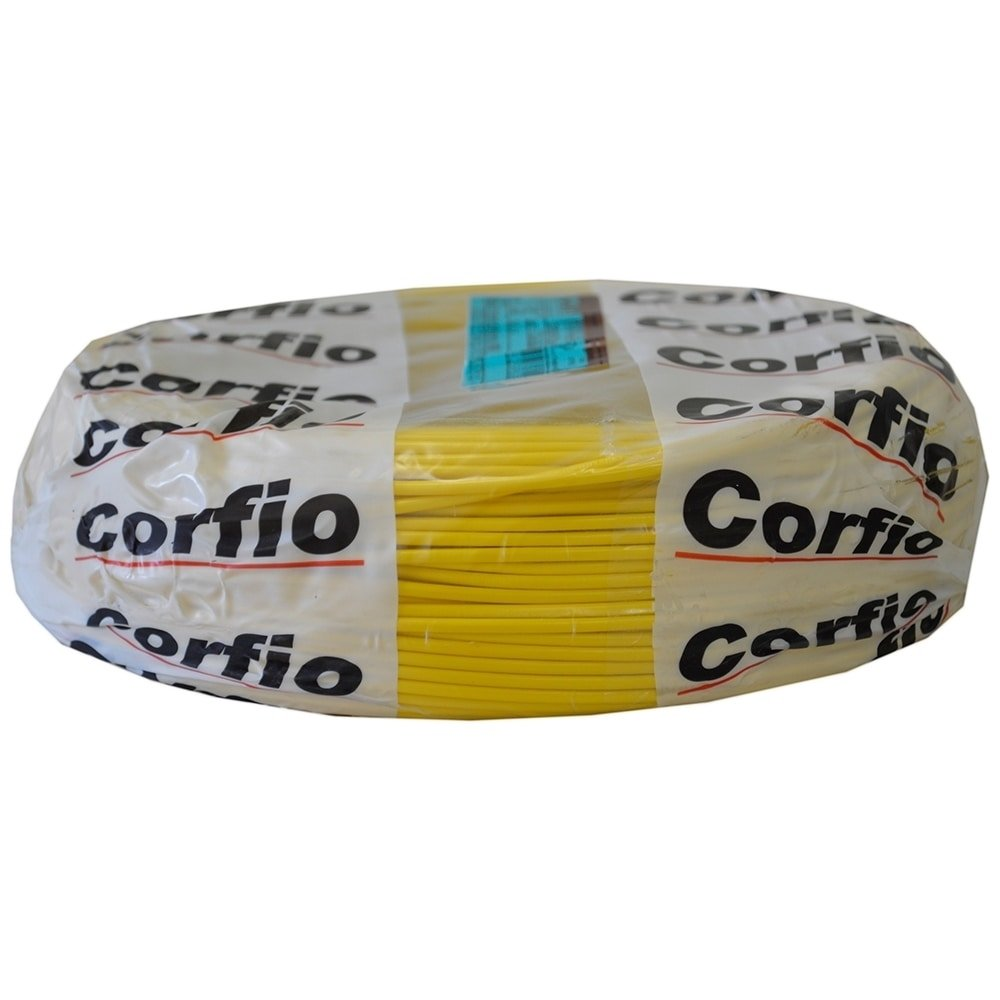 Cabo Flexível Corfio 1,5mmx100m Rolo 750V Amarelo Cabo Flexível Corfio 1,5mmx100m Rolo 750V Amarelo