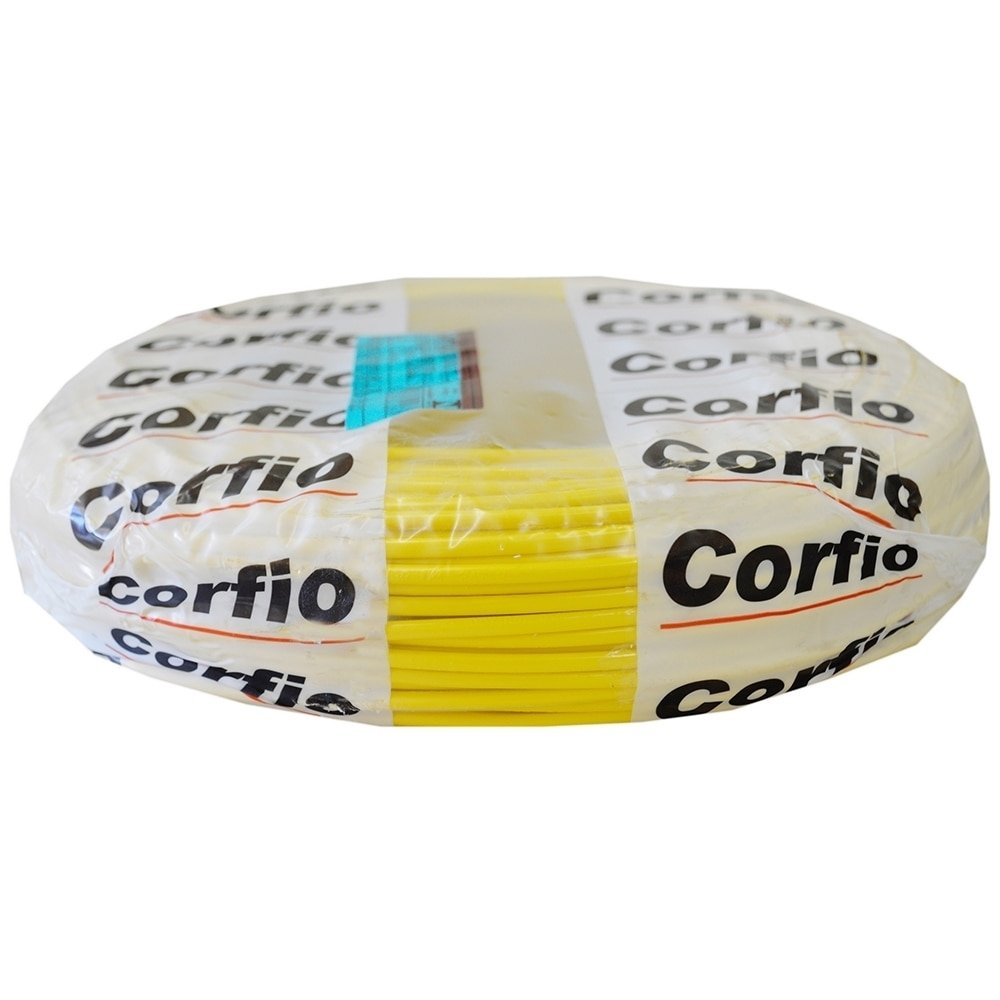 Cabo Flexível Corfio 6mmx100m Rolo 750V Amarelo Cabo Flexível Corfio 6mmx100m Rolo 750V Amarelo