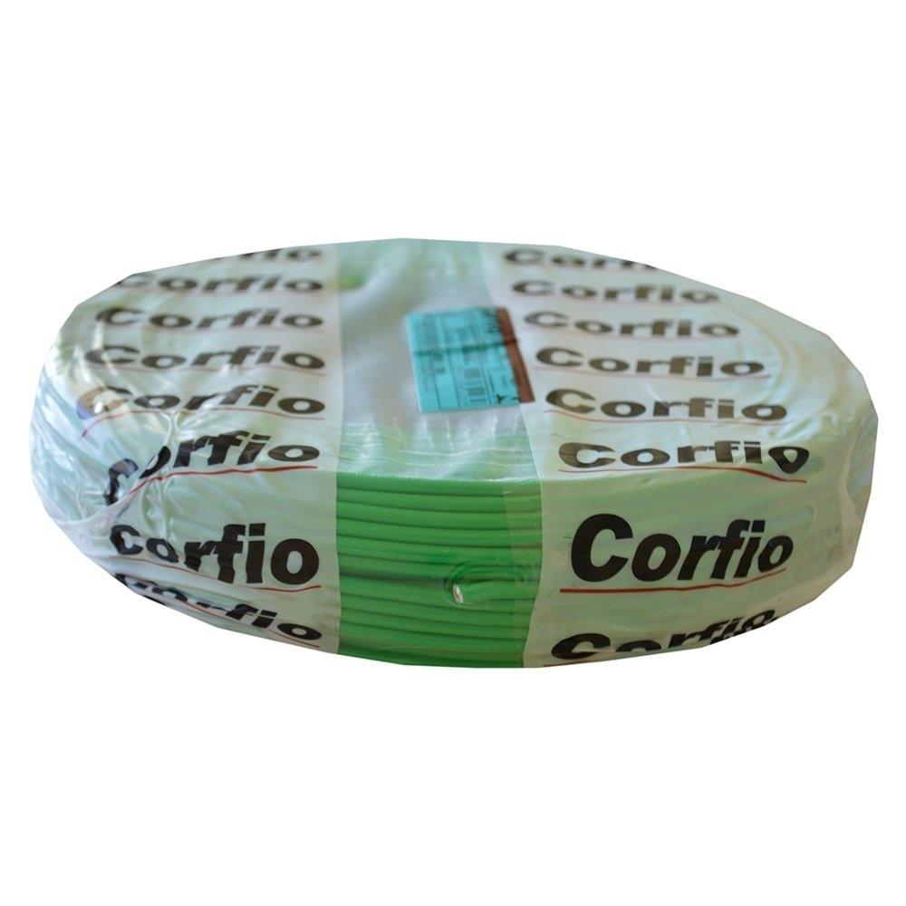 Cabo Flexível Corfio 6mmx100m Rolo 750V Verde Cabo Flexível Corfio 6mmx100m Rolo 750V Verde