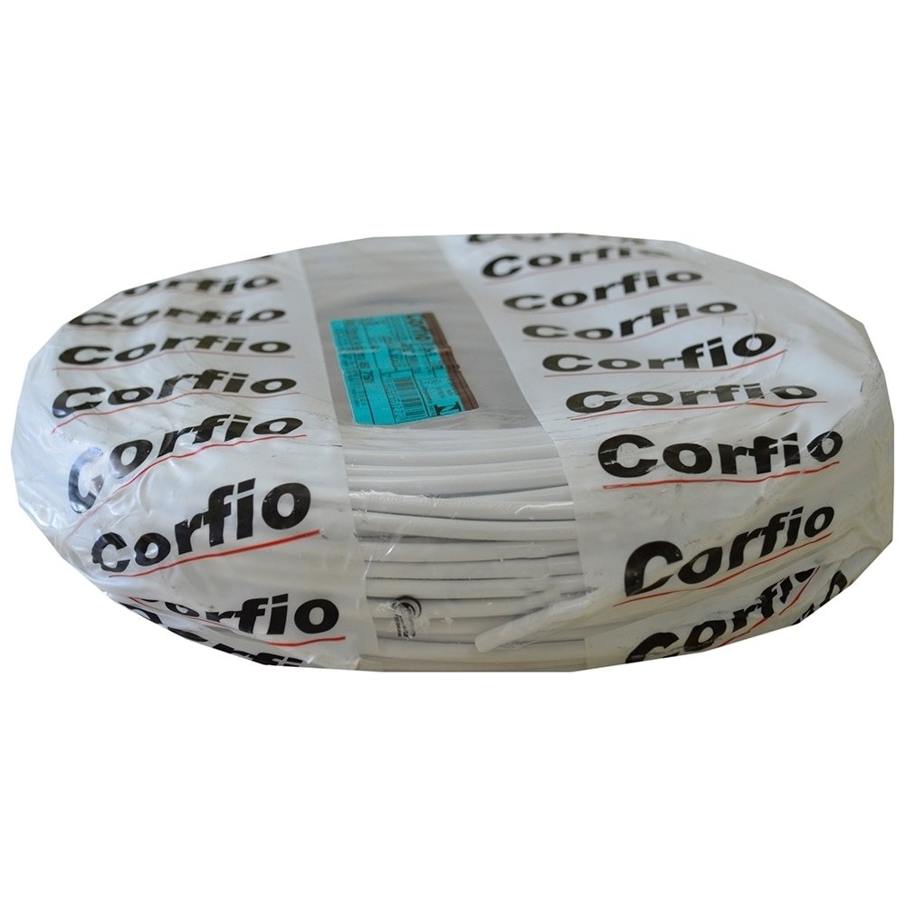 Cabo Flexível Corfio 6mmx100m Rolo 750V Branco Cabo Flexível Corfio 6mmx100m Rolo 750V Branco