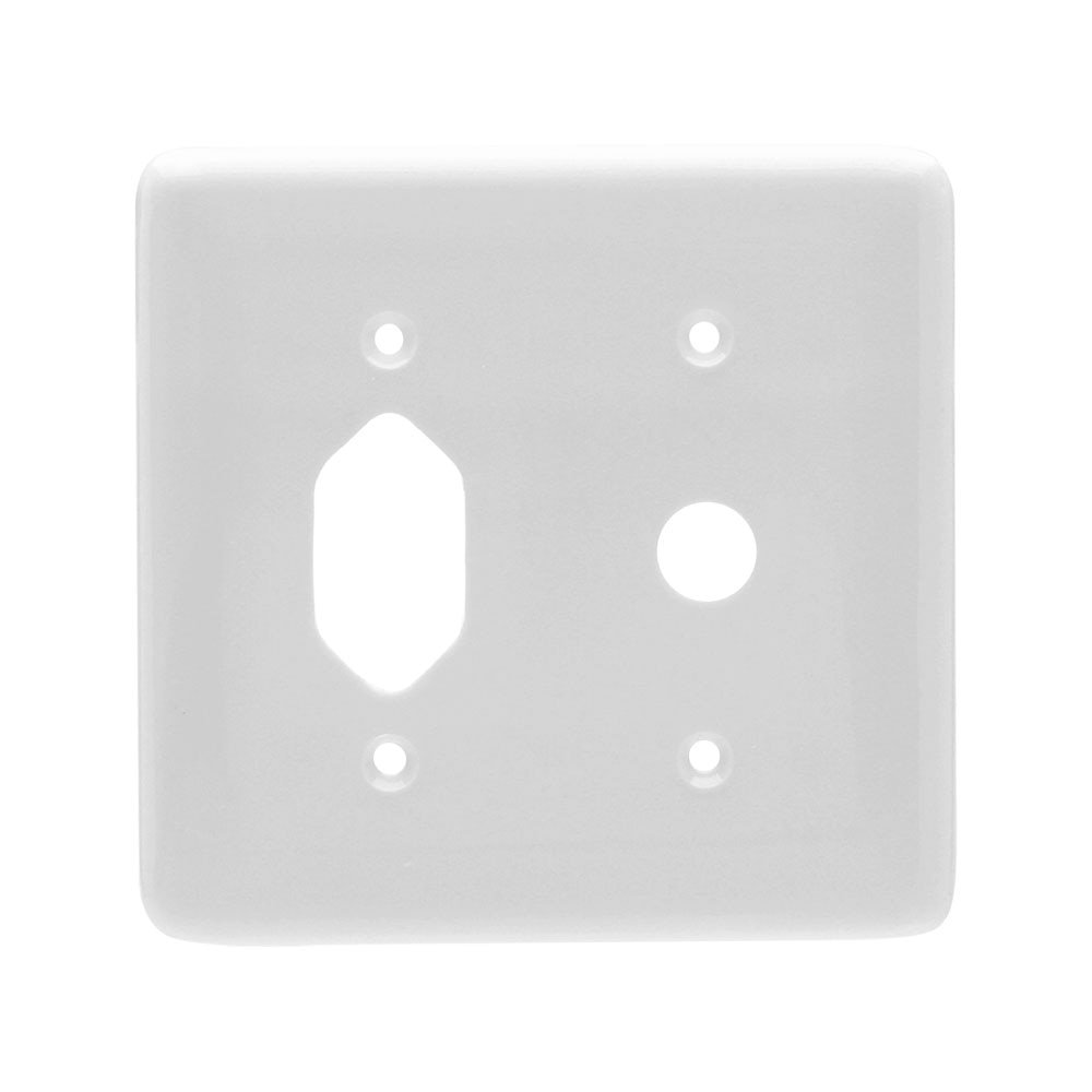 Placa Ilumi Stylus para Saída de Fio + Tomada Fixa 4x4 Placa Ilumi Stylus para Saída de Fio + Tomada Fixa 4x4