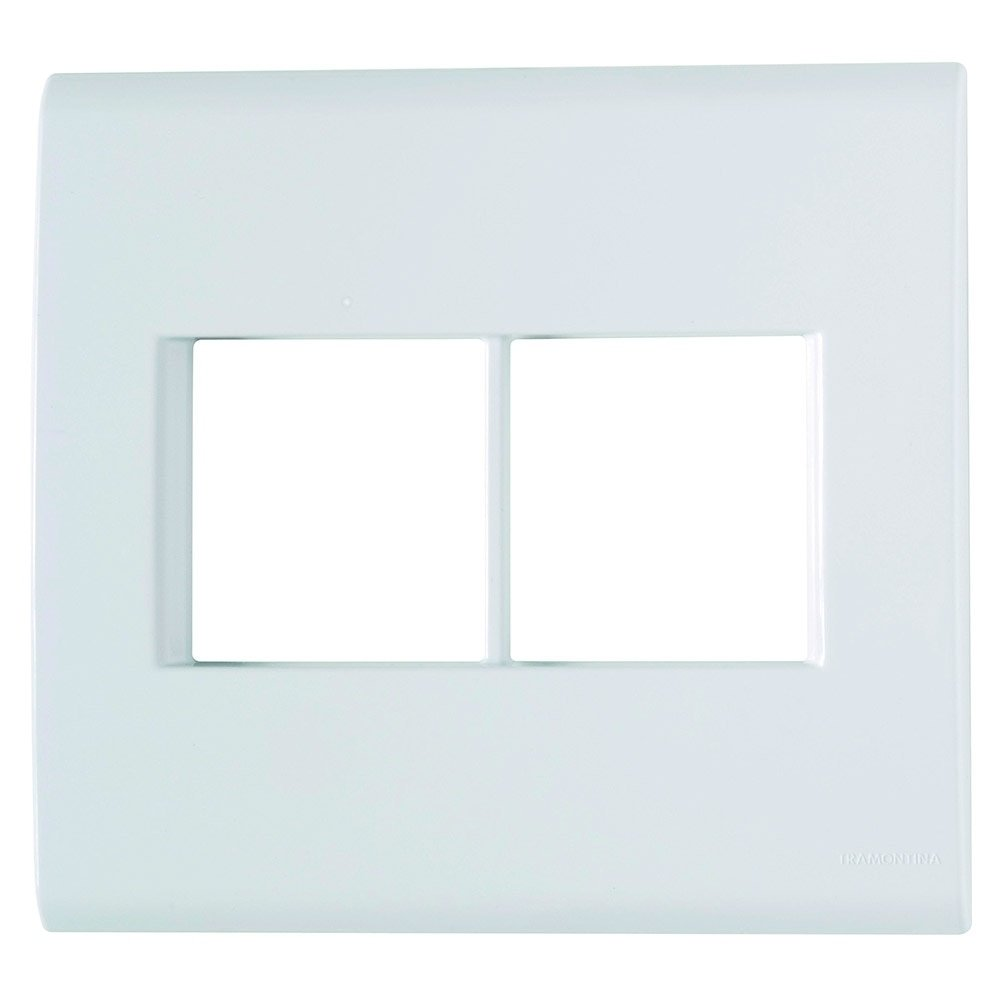 Placa Liz Tramontina 4x4 com 4 Postos Branca Placa Liz Tramontina 4x4 com 4 Postos Branca