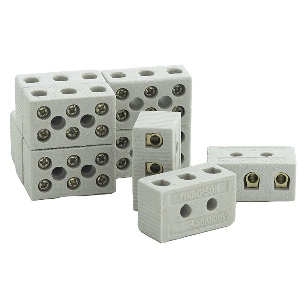 Conector de Porcelana Thompson 10MM2 Tripolar - Embalagem com 10 Unidades Conector de Porcelana Thompson 10MM2 Tripolar - Embalagem com 10 Unidades