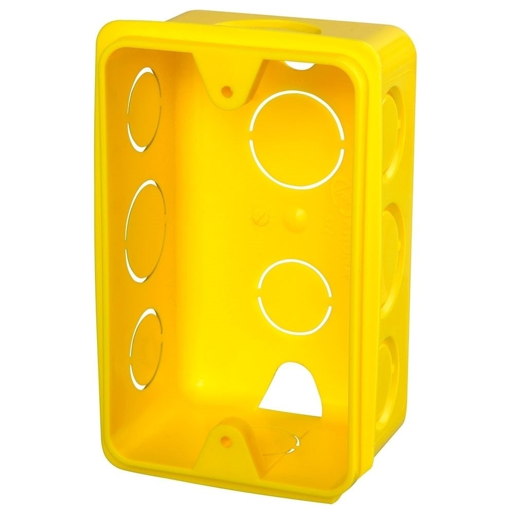 Caixa de Luz Krona Amarela para Eletroduto Flexível Corrugado 4X2 - Embalagem com 24 Unidades Caixa de Luz Krona Amarela para Eletroduto Flexível Corrugado 4X2 - Embalagem com 24 Unidades