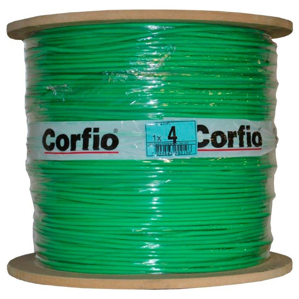 Cabo Flexível Corfio 4mmx600m Bobina 750V Verde