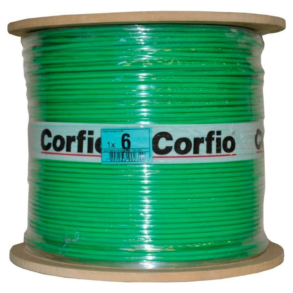 Cabo Rigido 7 Pernas Hepr Corfio 6mmx100m Rolo 1KV Verde Cabo Rigido 7 Pernas Hepr Corfio 6mmx100m Rolo 1KV Verde