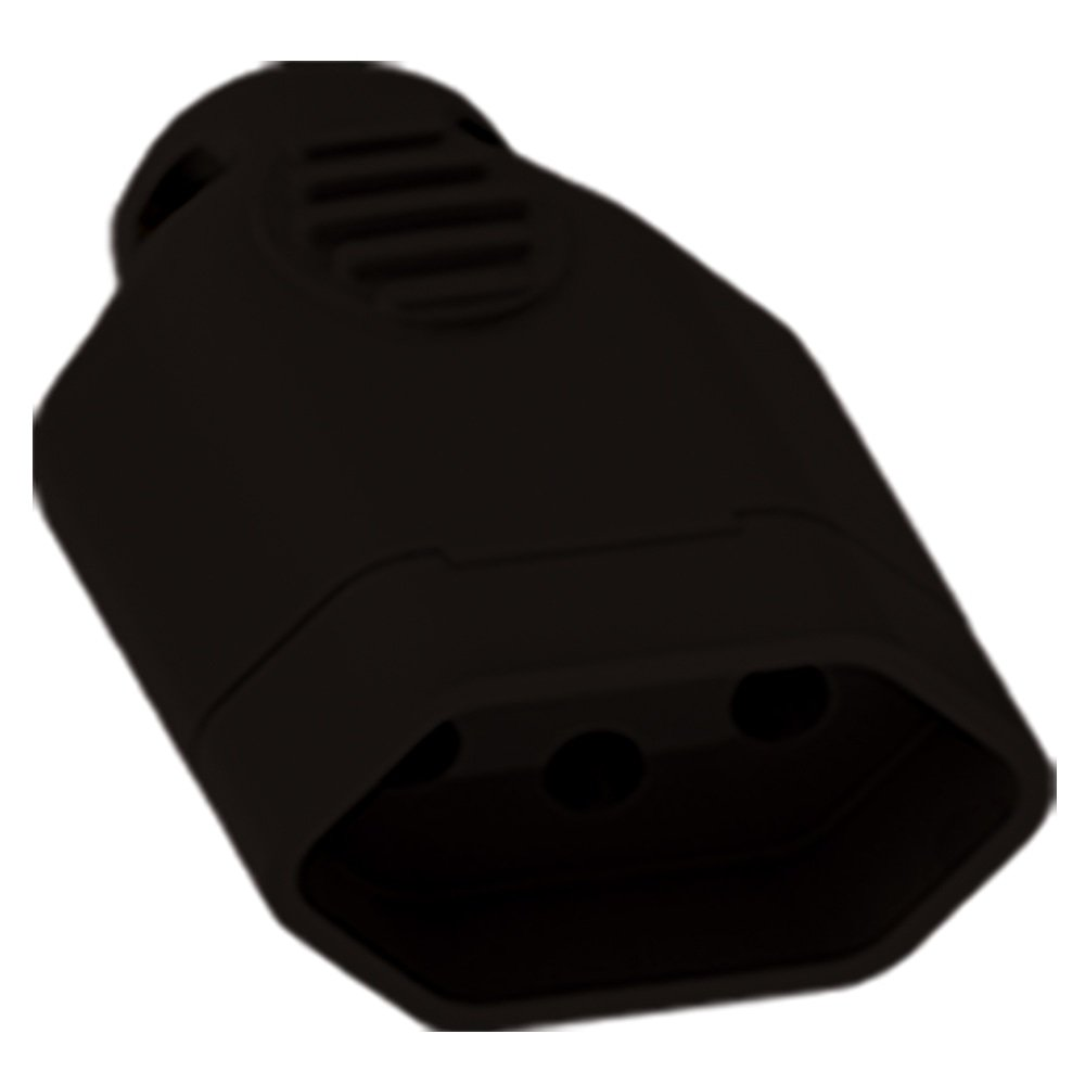 Pino Femea Ilumi 2P+T 10A/250V Preto - Embalagaem c/ 10 Unidades Pino Femea Ilumi 2P+T 10A/250V Preto - Embalagaem c/ 10 Unidades
