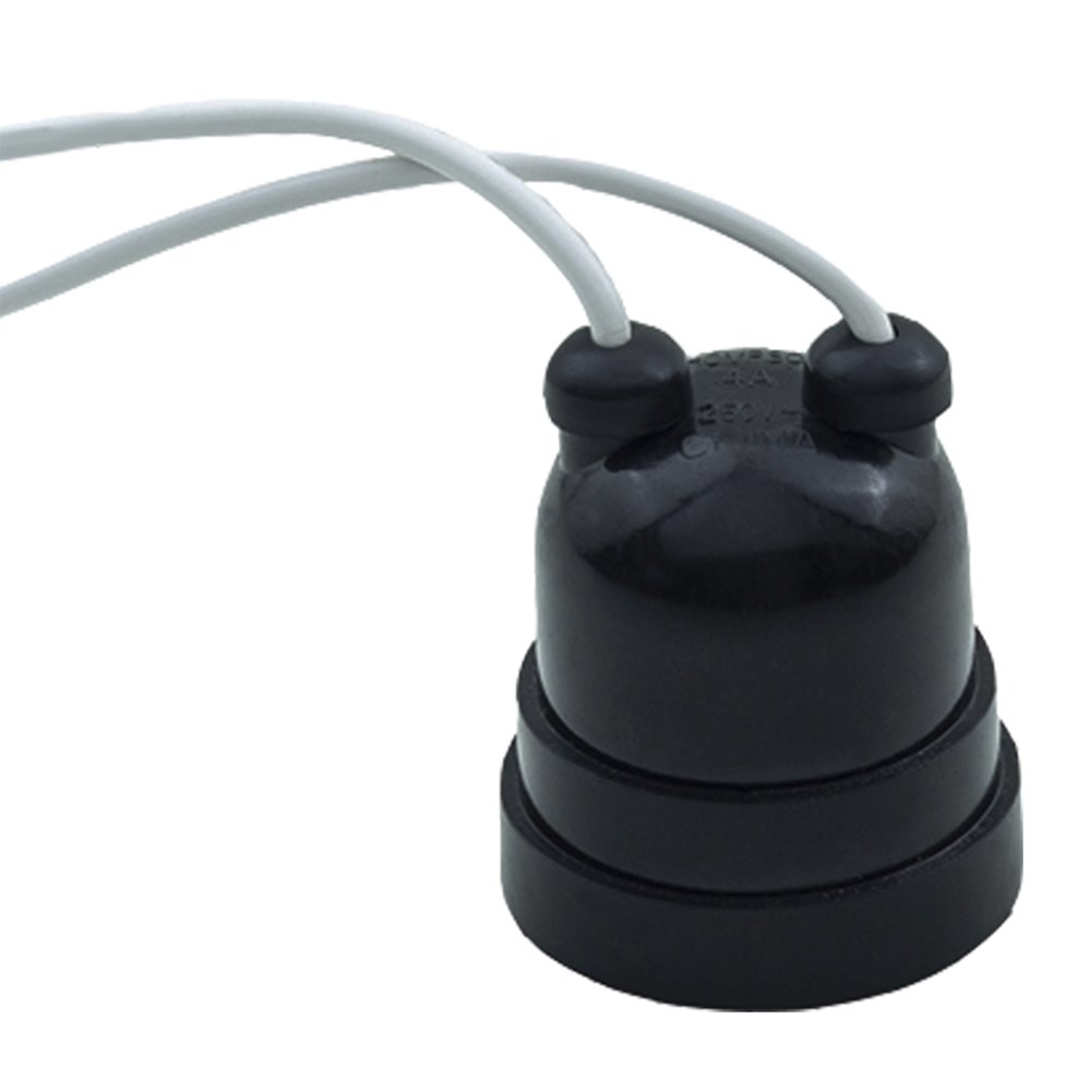 Soquete Thompson Nylon com Rabicho Pendente 250V Preto - Embalagem com 50 Unidades Soquete Thompson Nylon com Rabicho Pendente 250V Preto - Embalagem com 50 Unidades