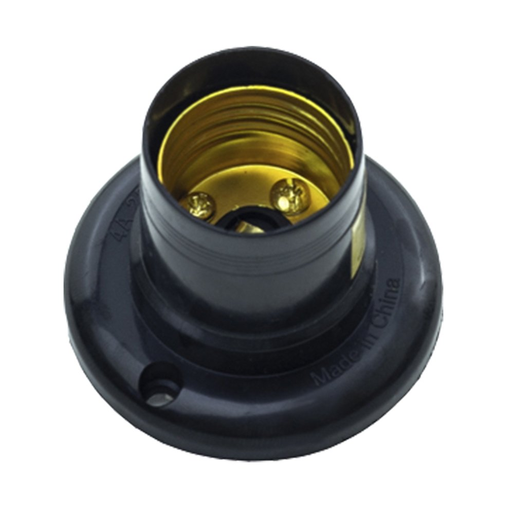 Soquete Thompson Fixo De Teto 250V Preto - Embalagem com 50 Unidades Soquete Thompson Fixo De Teto 250V Preto - Embalagem com 50 Unidades