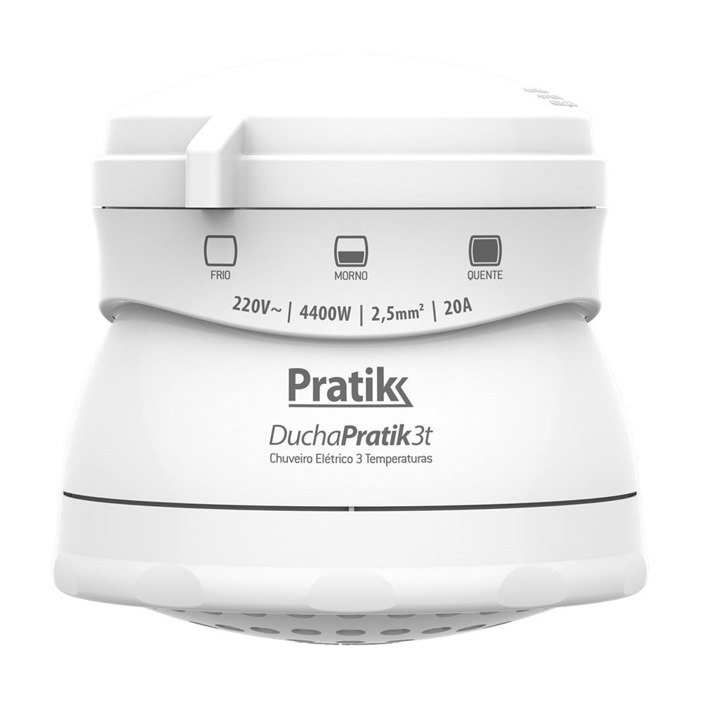 Chuveiro Ducha Pratik 3 Temperaturas, Branco, 4400W Chuveiro Ducha Pratik 3 Temperaturas, Branco, 4400W