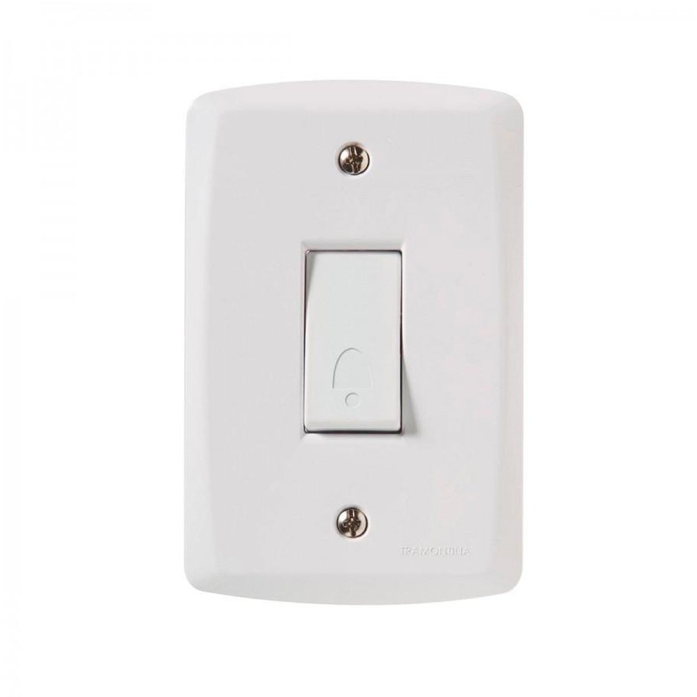 Pulsador Campainha Lux2 Tramontina C/Placa 4X2 Pulsador Campainha Lux2 Tramontina C/Placa 4X2