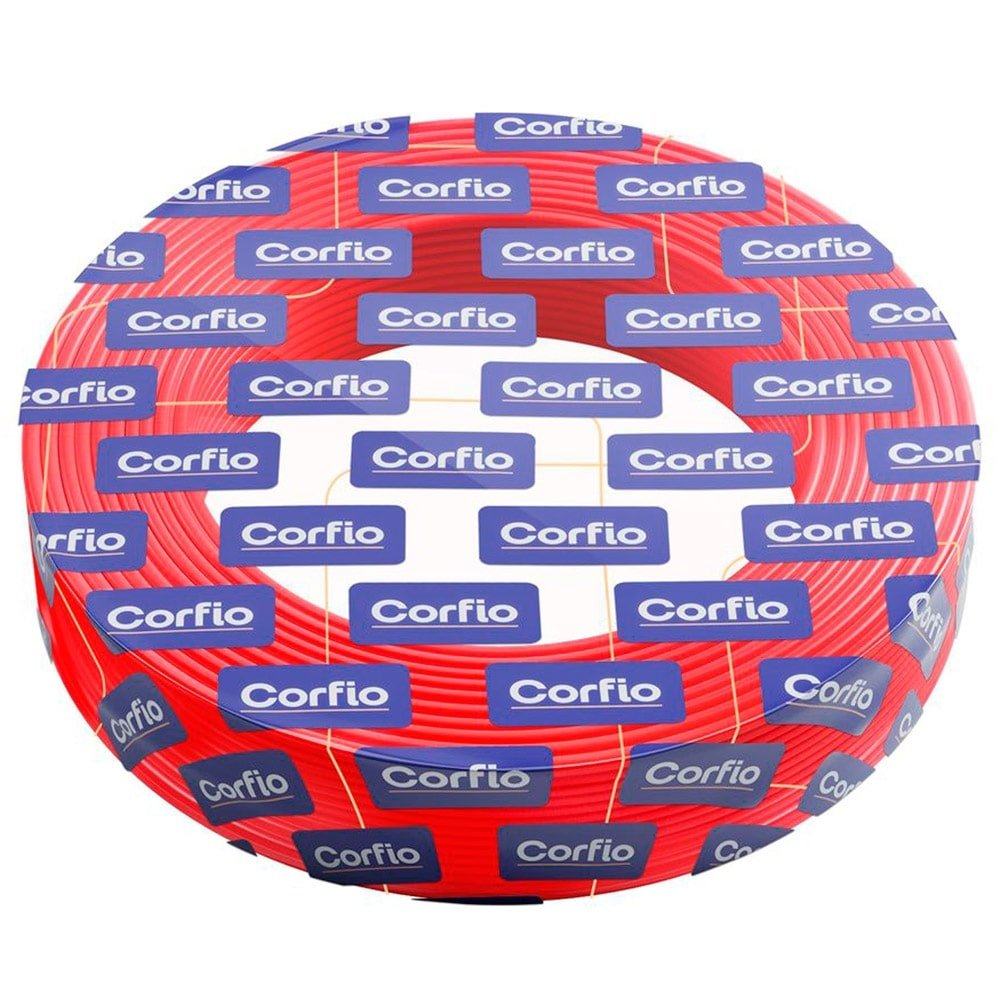 Cabo Flexível Corfio 10mmx100m Rolo 750V Vermelho Cabo Flexível Corfio 10mmx100m Rolo 750V Vermelho