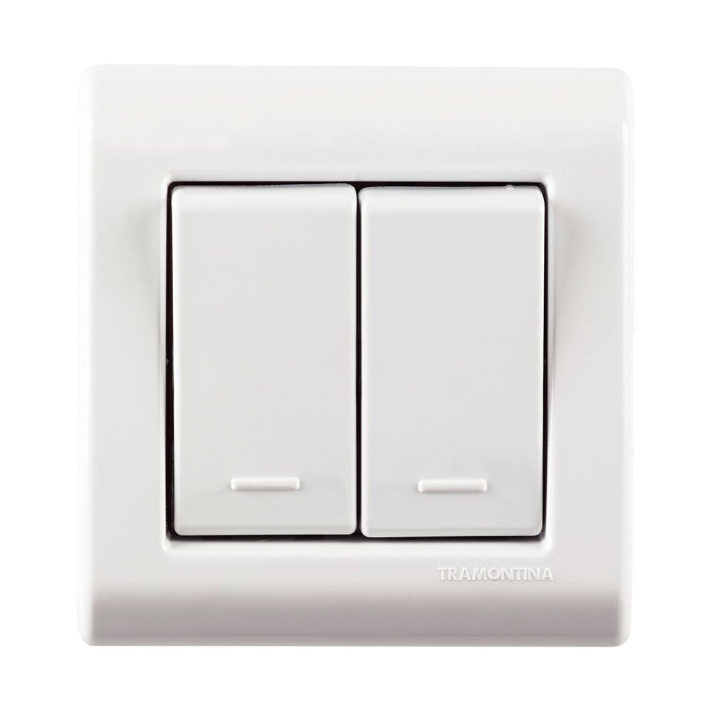 Interruptor Sobrepor Lizflex Tramontina 2teclas Simples 10a Branca Interruptor Sobrepor Lizflex Tramontina 2teclas Simples 10a Branca