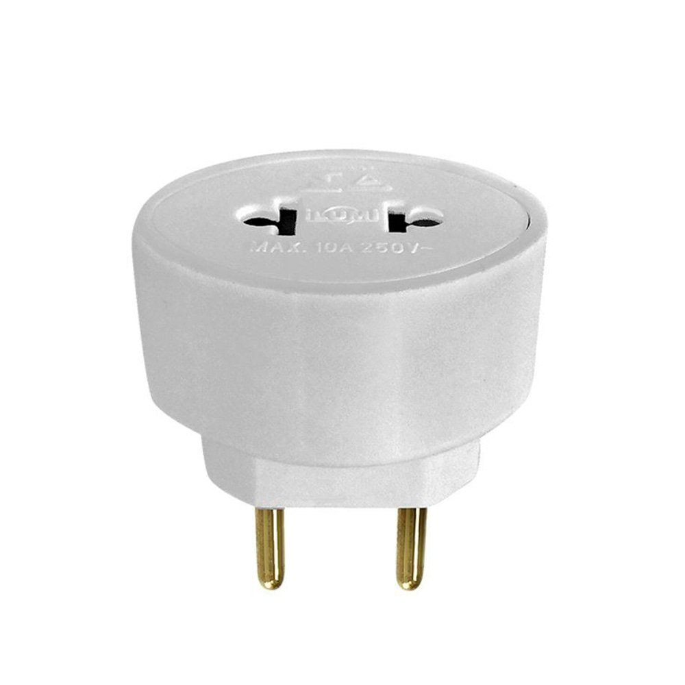Pino Adaptador Universal Ilumi 2p 10a/250v Branco 25x1 Sm Pino Adaptador Universal Ilumi 2p 10a/250v Branco 25x1 Sm