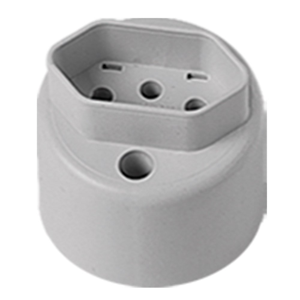 Tomada Redonda Sobrepor Ilumi 2p+T 10a 250v Cinza Pote - Embalagem c/ 20 unidades Tomada Redonda Sobrepor Ilumi 2p+T 10a 250v Cinza Pote - Embalagem c/ 20 unidades