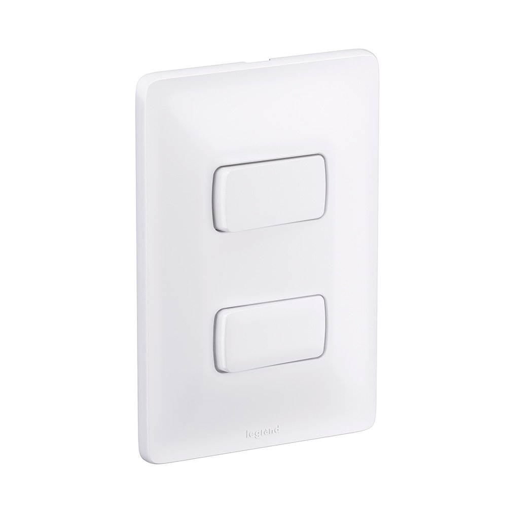 Interruptor Pial Zeffia 2 Tecla Simples 10A 250V Com Placa Branca Interruptor Pial Zeffia 2 Tecla Simples 10A 250V Com Placa Branca