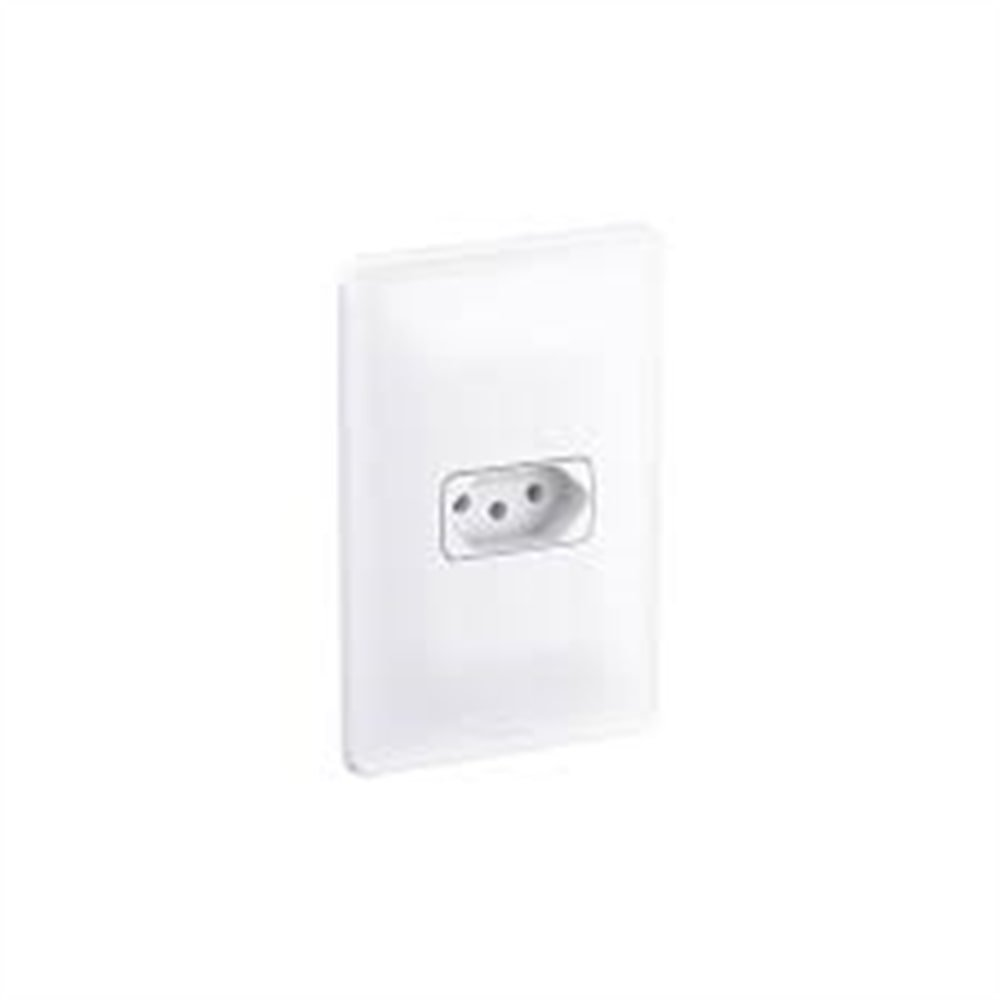 Tomada Pial Zeffia 2P + T 10A 250V Com Placa Branca